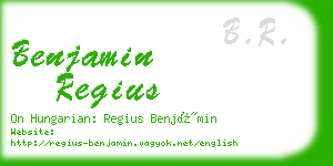 benjamin regius business card